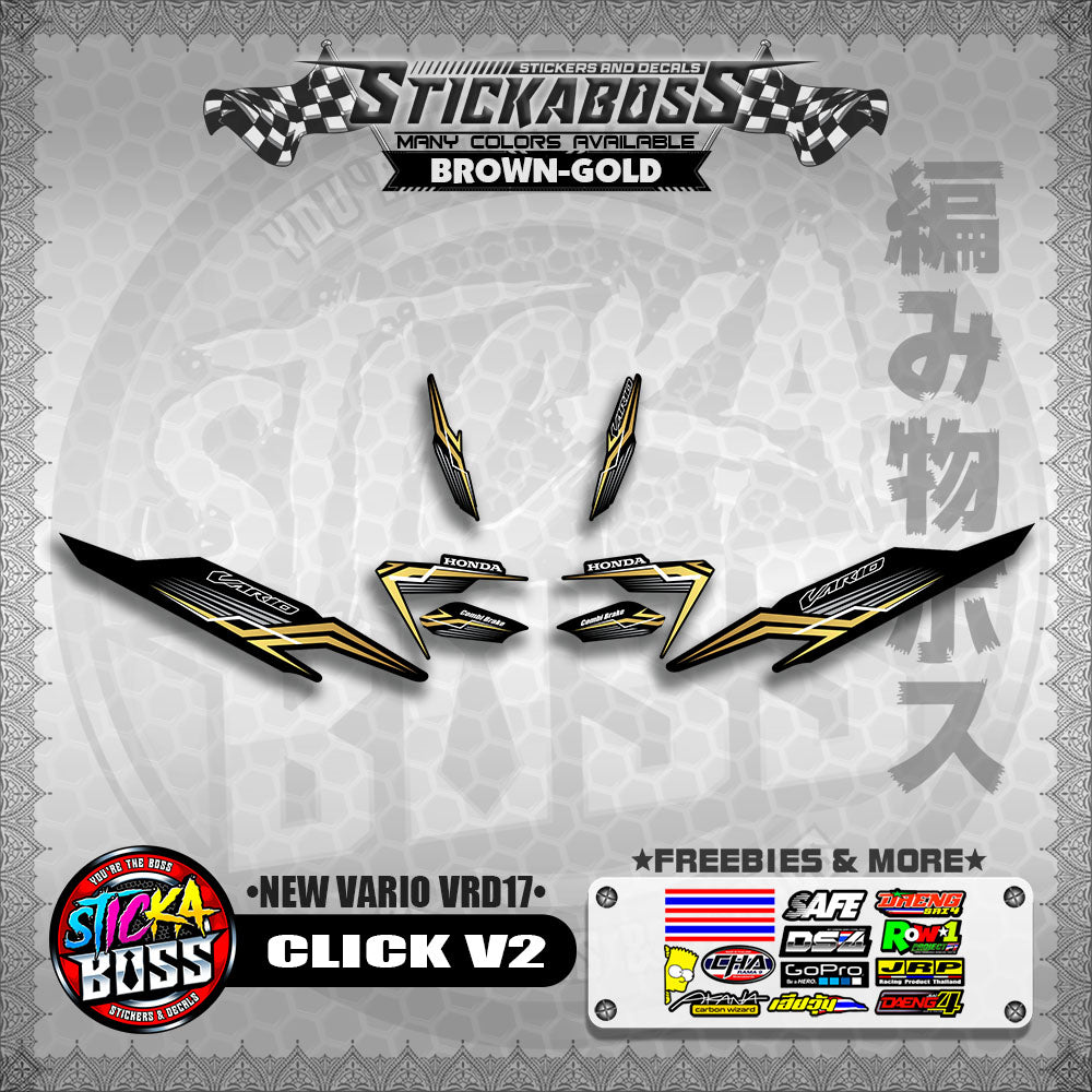 CLICK 125 V2 DECALS ( NEW VARIO VRD17 ) [PREMIUM GLOSSY LAMINATED ]【WITH FREEBIES】