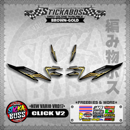 CLICK 125 V2 DECALS ( NEW VARIO VRD17 ) [PREMIUM GLOSSY LAMINATED ]【WITH FREEBIES】
