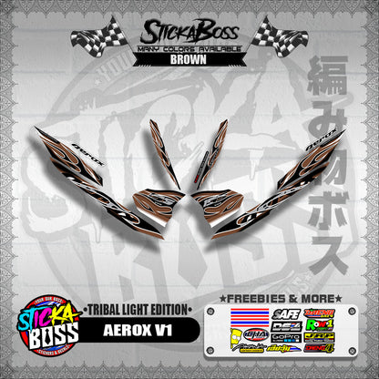 AEROX V1 DECALS ( TRIBAL LIGHT EDITION )【WITH FREEBIES】