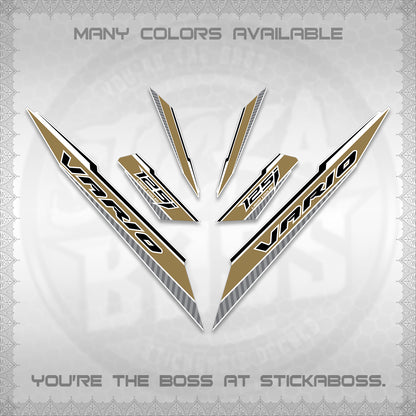 CLICK 125 V3 VARIO FOR WHITE DECALS (2024 SV 12-A1 STYLE) STICKER DECALS By STICKABOSS