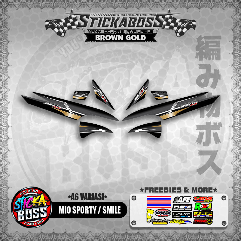 MIO SPORTY / SMILE INDO STICKER DECALS ( A6 VARIASI )【WITH FREEBIES】