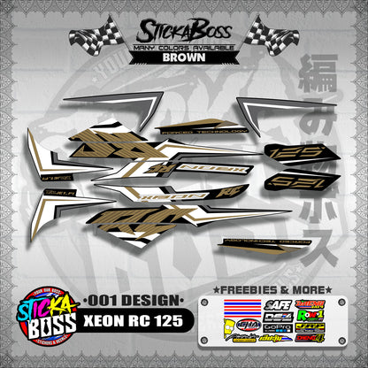 XEON RC 125 STOCK DECALS ( 001 DESIGN )【WITH FREEBIES】