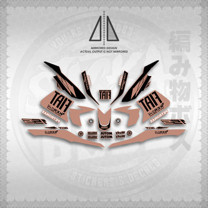 STICKER DECALS for SNIPER 155 (S155FIBIBI) By STICKABOSS (SOFIE LAMINATED WATERPROOF)