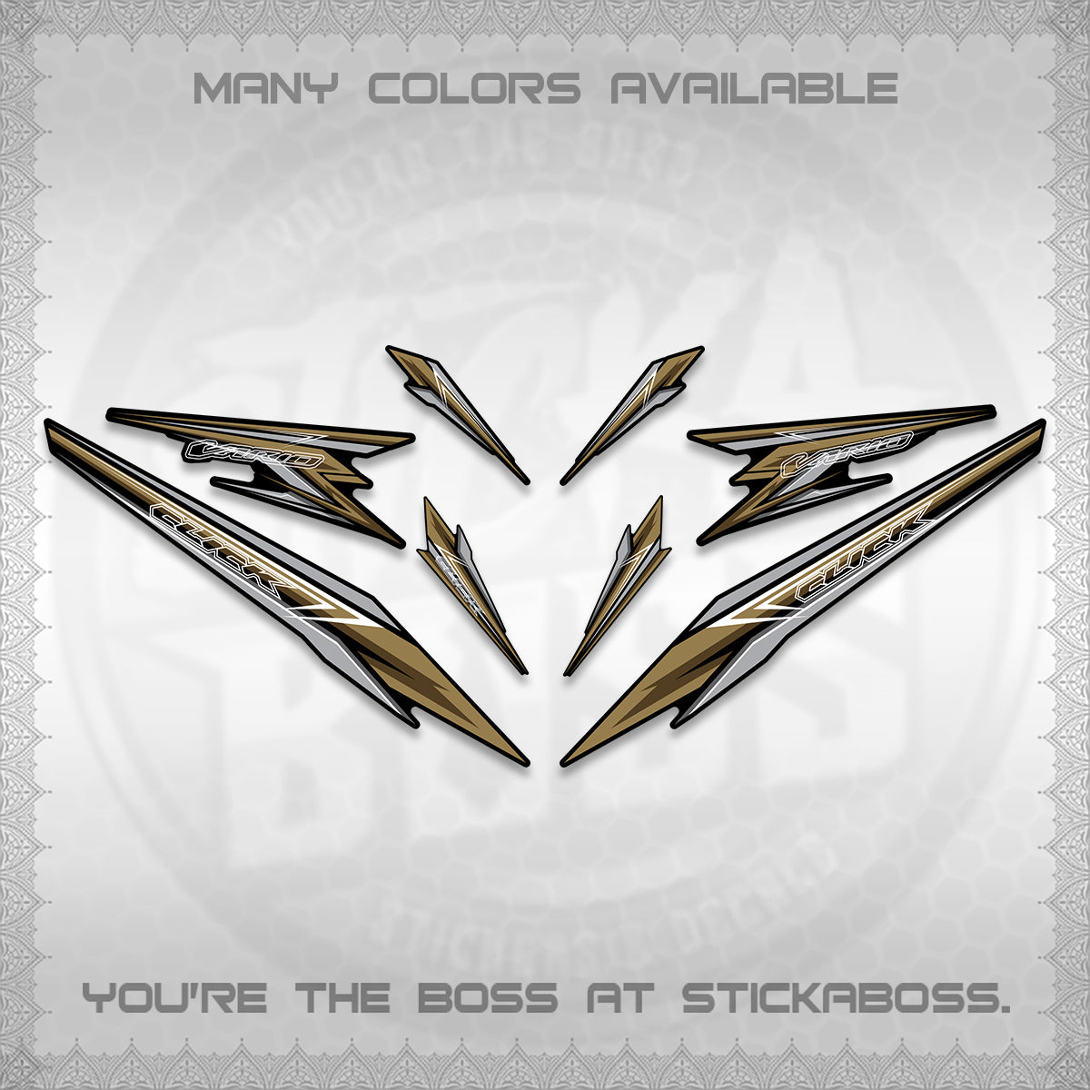 CLICK 160 VARIO DECAL(2026 SHARP 00-A1 DESIGN)STICKER DECALS By STICKABOSS