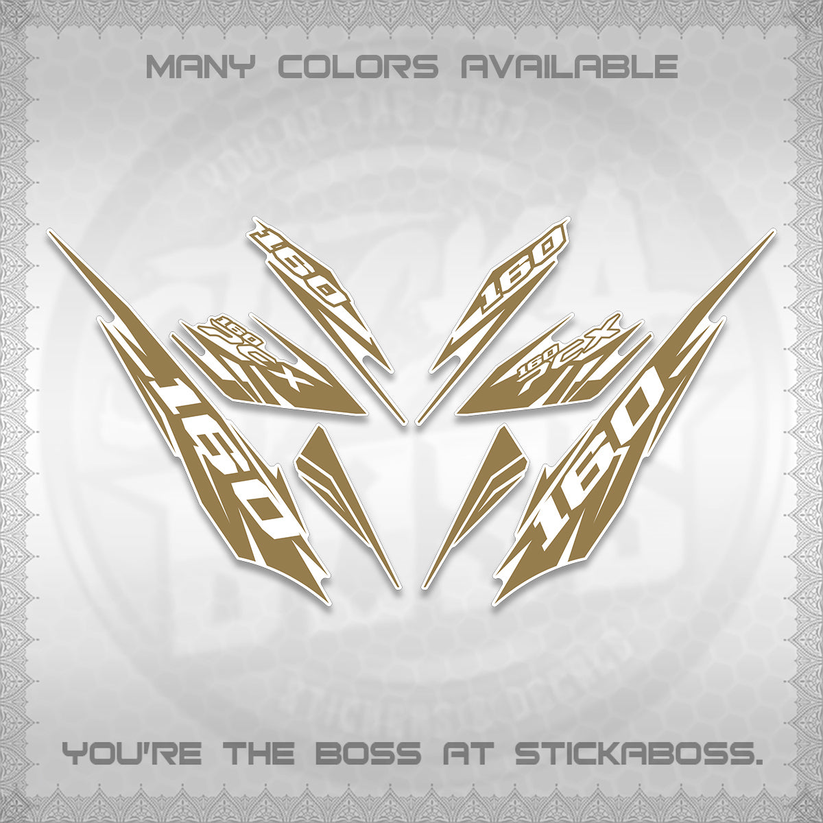PCX 150 160 INDO FOR WHITE DECALS (2026 NEW 08 DESIGN) STICKER DECALS By STICKABOSS