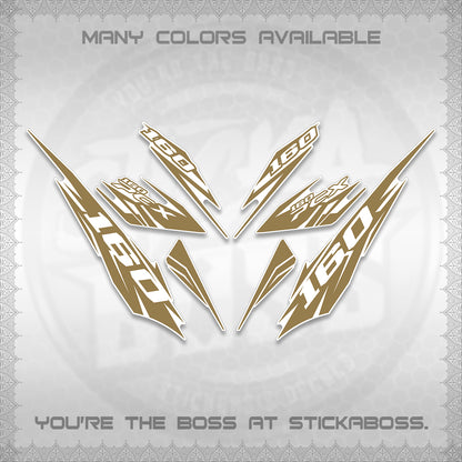 PCX 150 160 INDO FOR WHITE DECALS (2026 NEW 08 DESIGN) STICKER DECALS By STICKABOSS