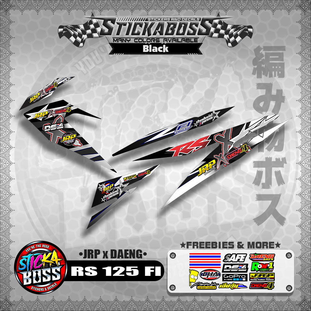RS 125 FI Decals (JRP x DAENG) [ASSORTED COLORS]【PREMIUM GLOSSY LAMINATED】