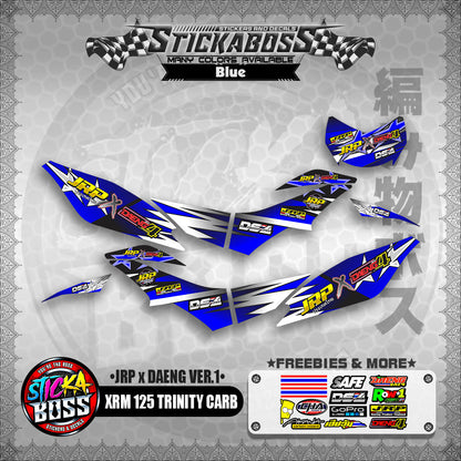 XRM 125 TRINITY CARB DECALS - (JRP x DAENG VER.1)【PREMIUM GLOSSY LAMINATED】