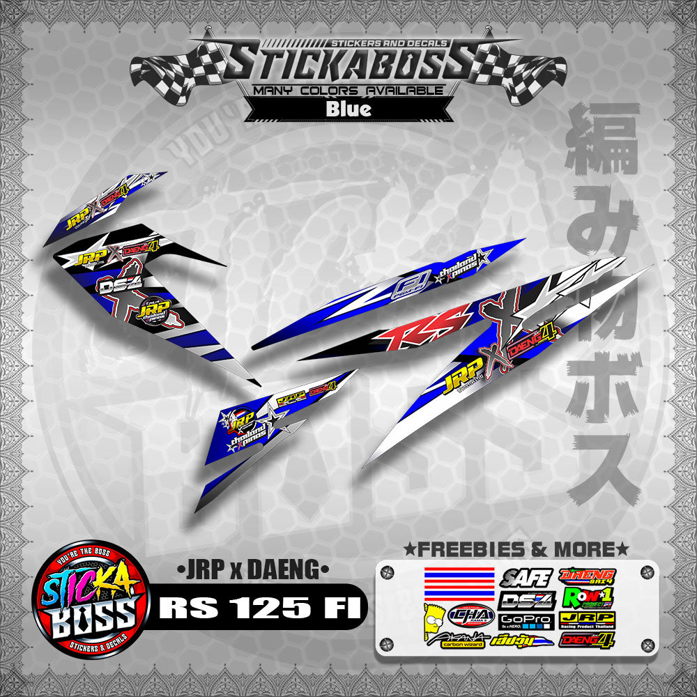 RS 125 FI Decals (JRP x DAENG) [ASSORTED COLORS]【PREMIUM GLOSSY LAMINATED】