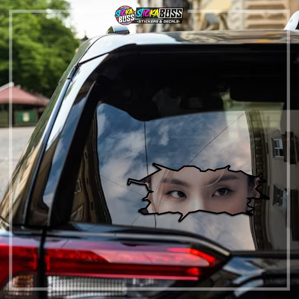 KPOP- ITZY| CRACK PEEKERS  ( ANIME VINYL STICKER DECALS )【Stickaboss】