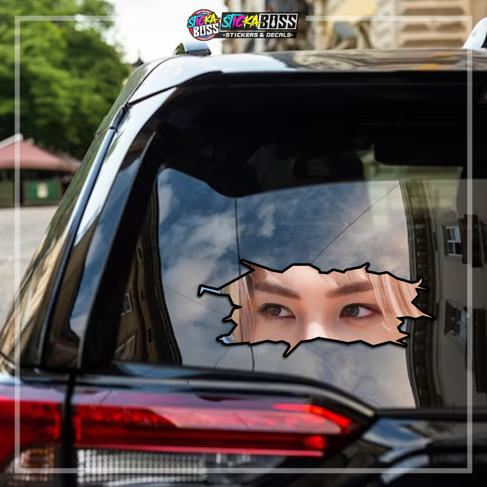 KPOP-STRAYKIDS | CRACK PEEKERS  ( ANIME VINYL STICKER DECALS )【Stickaboss】