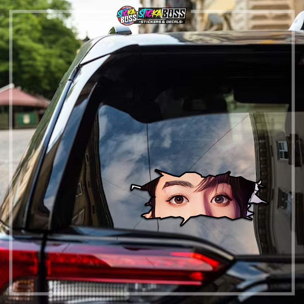 KPOP- BTS| CRACK PEEKERS  ( ANIME VINYL STICKER DECALS )【Stickaboss】