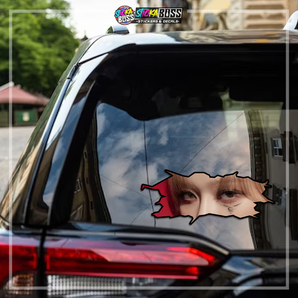KPOP-AESPA | CRACK PEEKERS  ( ANIME VINYL STICKER DECALS )【Stickaboss】