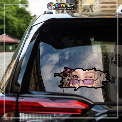 KPOP-GIDLE | CRACK PEEKERS  ( ANIME VINYL STICKER DECALS )【Stickaboss】