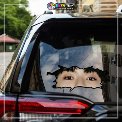 KPOP-TREASURE | CRACK PEEKERS  ( ANIME VINYL STICKER DECALS )【Stickaboss】