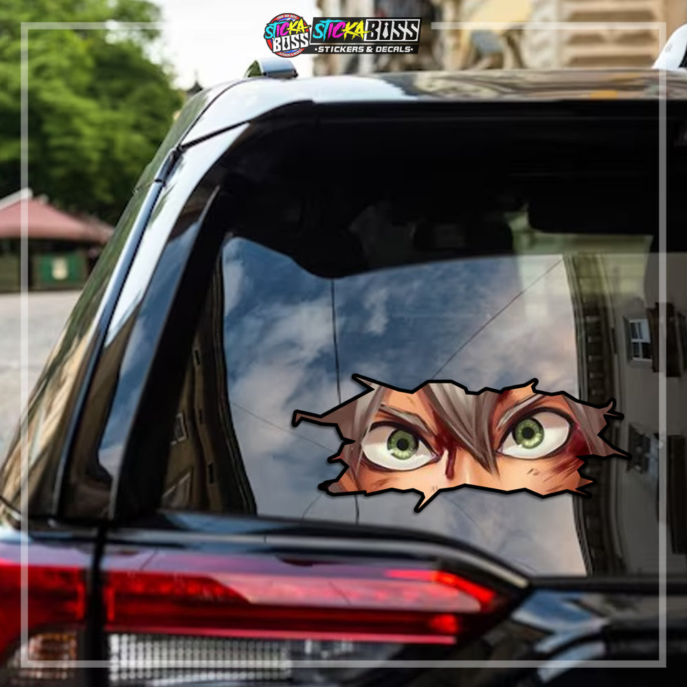 BLACK CLOVER | CRACK PEEKERS  ( ANIME VINYL STICKER DECALS )【Stickaboss】
