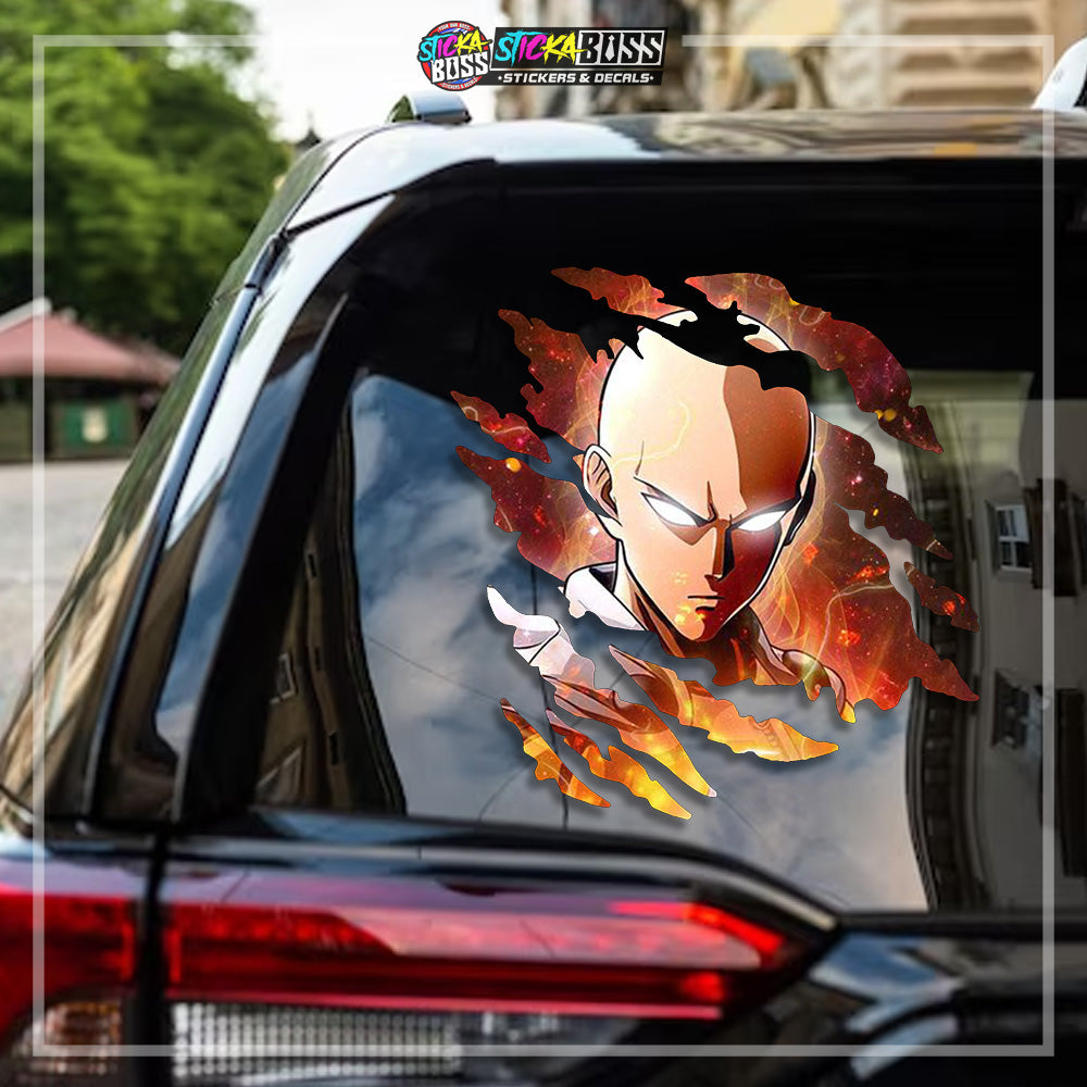 ONE PUNCH  MAN | ANIME SCRATCH STICKER【VINYL PRINTED】( LAMINATED / WATERPROOF )【Stickaboss】