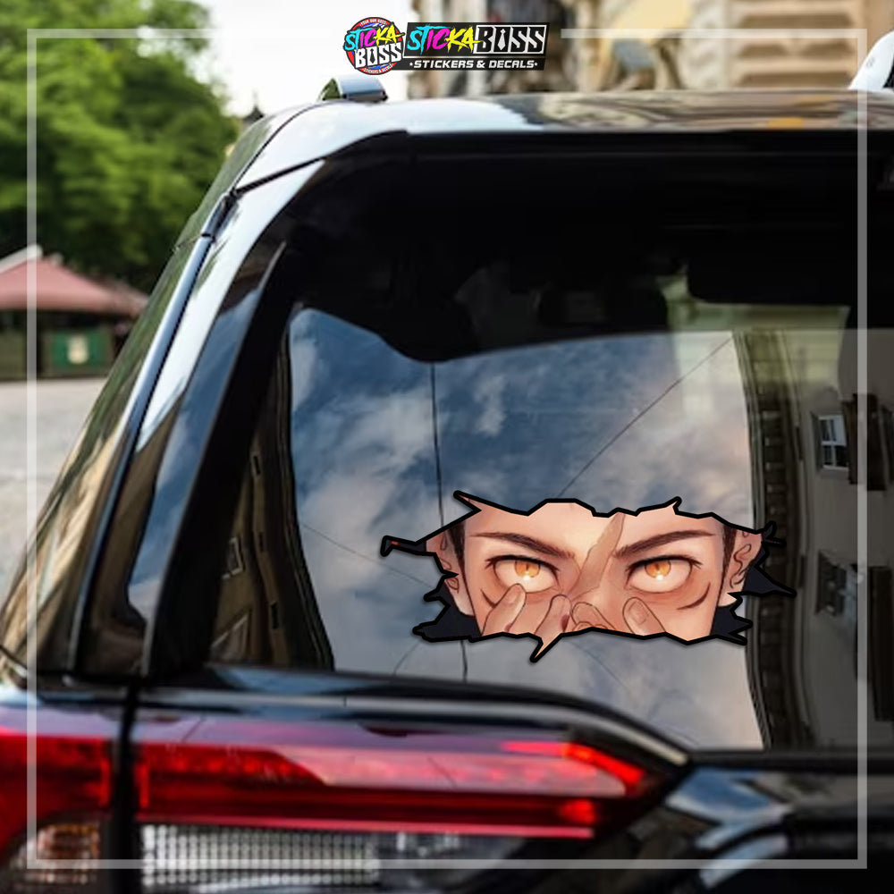 JUJUTSU KAISEN | CRACK PEEKERS  ( ANIME VINYL STICKER DECALS )【Stickaboss】