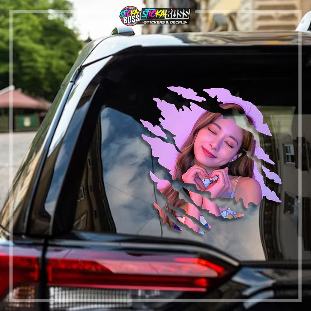 TWICE | SCRATCH STICKER【VINYL PRINTED】( LAMINATED / WATERPROOF )【Stickaboss】