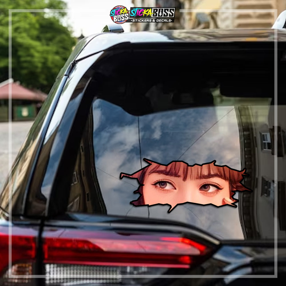 KPOP- BLACKPINK | CRACK PEEKERS  ( ANIME VINYL STICKER DECALS )【Stickaboss】
