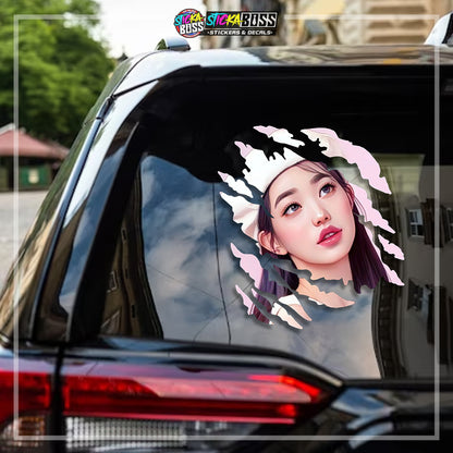 TWICE PART 2 | ANIME SCRATCH STICKER【VINYL PRINTED】( LAMINATED / WATERPROOF )【Stickaboss】