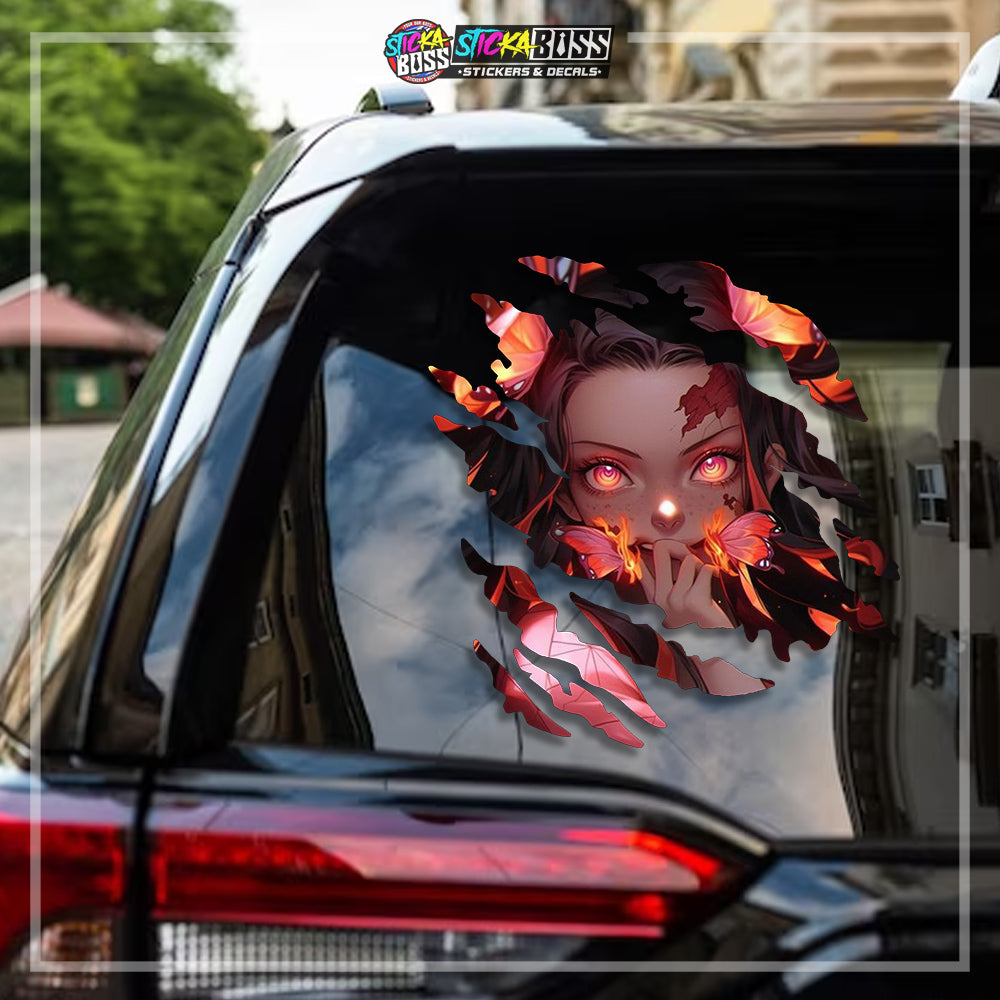 DEMONSLAYER | ANIME SCRATCH STICKER【VINYL PRINTED】( LAMINATED / WATERPROOF )【Stickaboss】