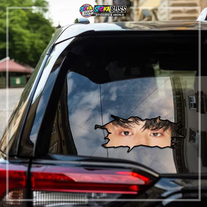 KPOP- EXO | CRACK PEEKERS  ( ANIME VINYL STICKER DECALS )【Stickaboss】