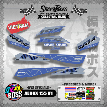 AEROX 155 V1 VIETNAM DECALS ( NVX SPECIALS )【WITH FREEBIES】
