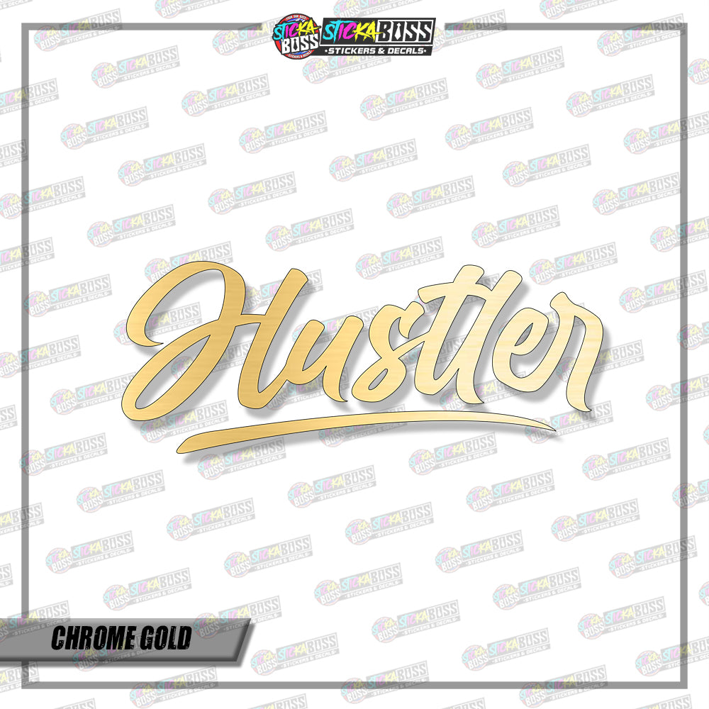 HUSTLER ( VINYL CUT-OUT STICKER DECALS )【Stickaboss】