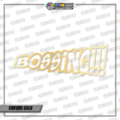 BOSSING!!!  (VINYL CUT-OUT STICKER DECALS )【Stickaboss】