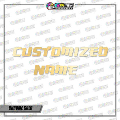 CUSTOMIZED NAME (VINYL CUT-OUT STICKER DECALS )【Stickaboss】