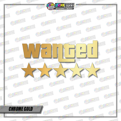 GTA WANTED ( VINYL CUT-OUT STICKER DECALS )【Stickaboss】