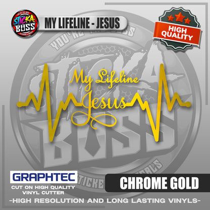 MY LIFELINE - JESUS | VINYL WATERPROOF CUT-OUT STICKER DECALS【Stickaboss】