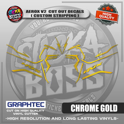 AEROX V2 CUT OUT DECALS ( CUSTOM STRIPPING ) | VINYL WATERPROOF CUT-OUT STICKER DECALS