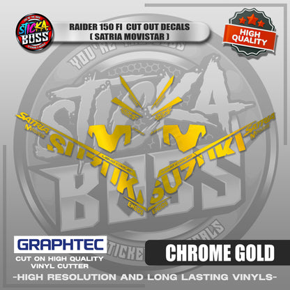RAIDER 150 FI CUT OUT DECALS ( SATRIA MOVISTAR ) | VINYL WATERPROOF CUT-OUT STICKER DECALS