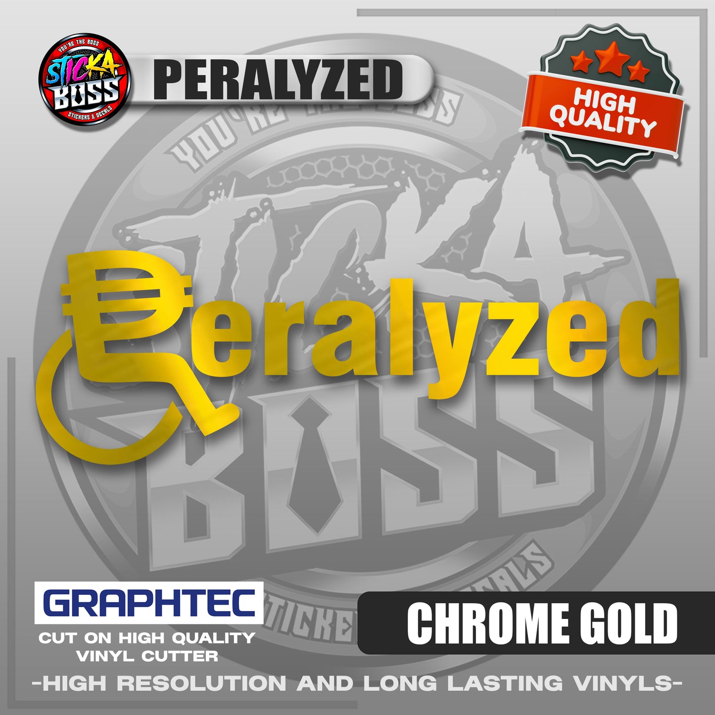 PERALYZED | VINYL WATERPROOF CUT-OUT STICKER DECALS【Stickaboss】