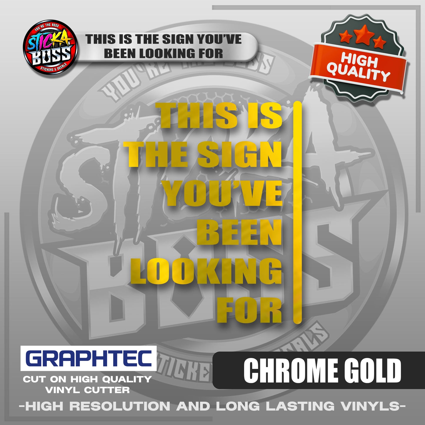 THIS IS THE SIGN YOU'VE BEEN LOOKING FOR | VINYL WATERPROOF CUT-OUT STICKER DECALS