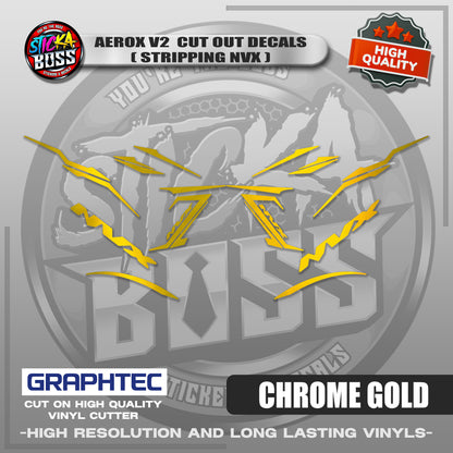 AEROX V2 CUT OUT DECALS ( STRIPPING NVX ) | VINYL WATERPROOF CUT-OUT STICKER DECALS