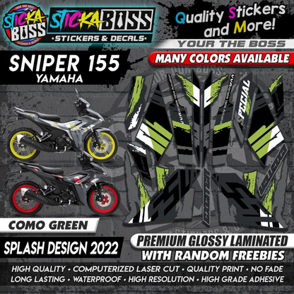 Sniper 155 NEW STOCK DECALS (SPLASH DESIGN 2022) MALAYSIAN CONCEPT【WITH FREEBIES】