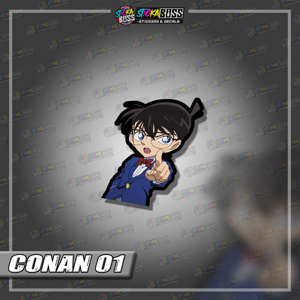 DETECTIVE CONAN | ANIME PEEKER STICKER【VINYL PRINTED】( LAMINATED / WATERPROOF )
