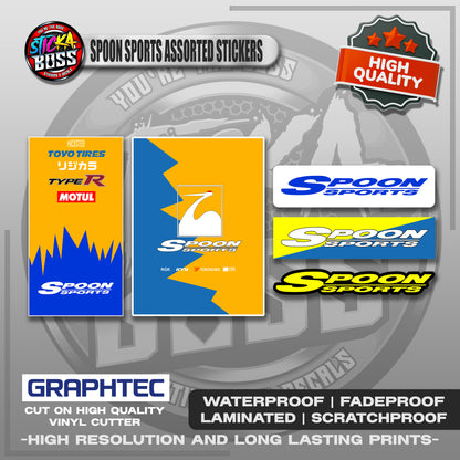 SPOON SPORTS ASSORTED STICKERS | VINYL WATERPROOF STICKER | PREMIUM LAMINATED【PRINTED】