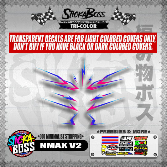 NMAX V2 DECALS ( 001 MINIMALIST STRIPPING )【WITH FREEBIES】
