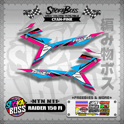 RAIDER 150 FI DECALS ( NTN N11 )【WITH FREEBIES】