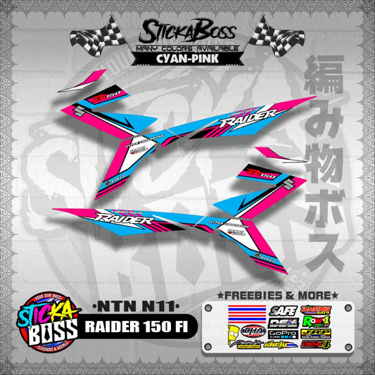 RAIDER 150 FI DECALS ( NTN N11 )【WITH FREEBIES】