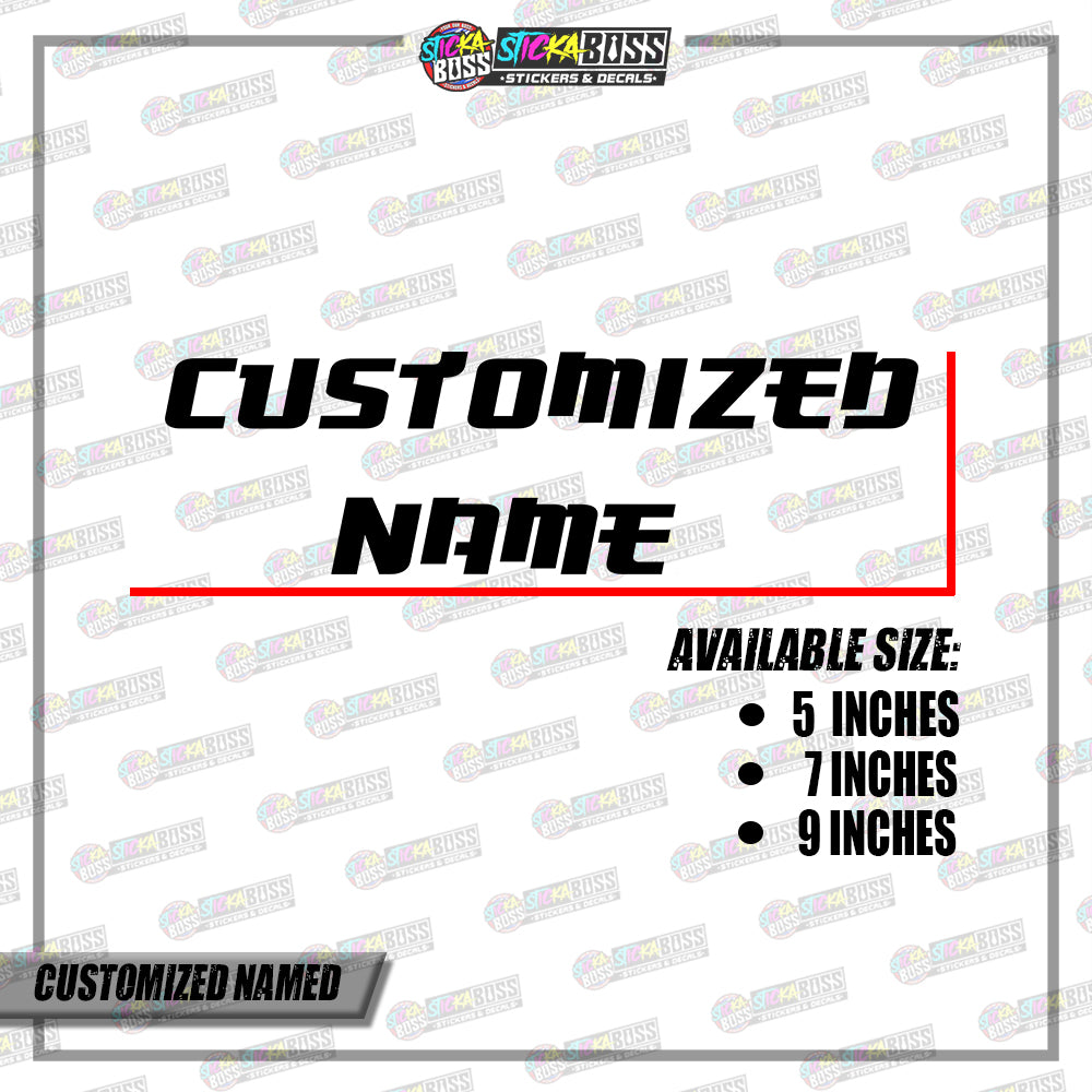 CUSTOMIZED NAME (VINYL CUT-OUT STICKER DECALS )【Stickaboss】