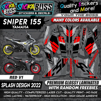 Sniper 155 NEW STOCK DECALS (SPLASH DESIGN 2022) MALAYSIAN CONCEPT【WITH FREEBIES】