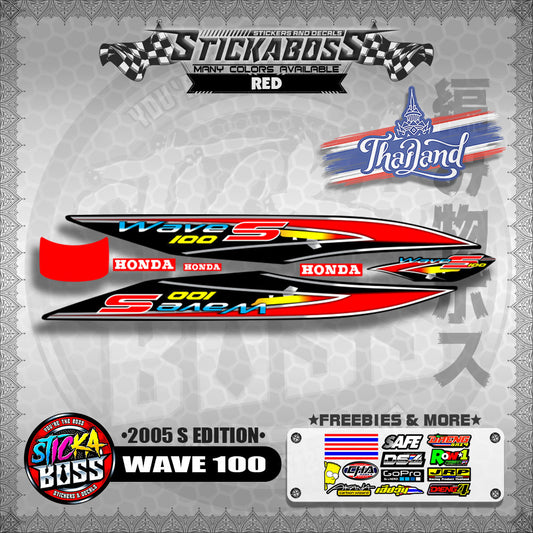 WAVE 100 THAILAND DECALS ( 2005 S EDITION )【WITH FREEBIES】