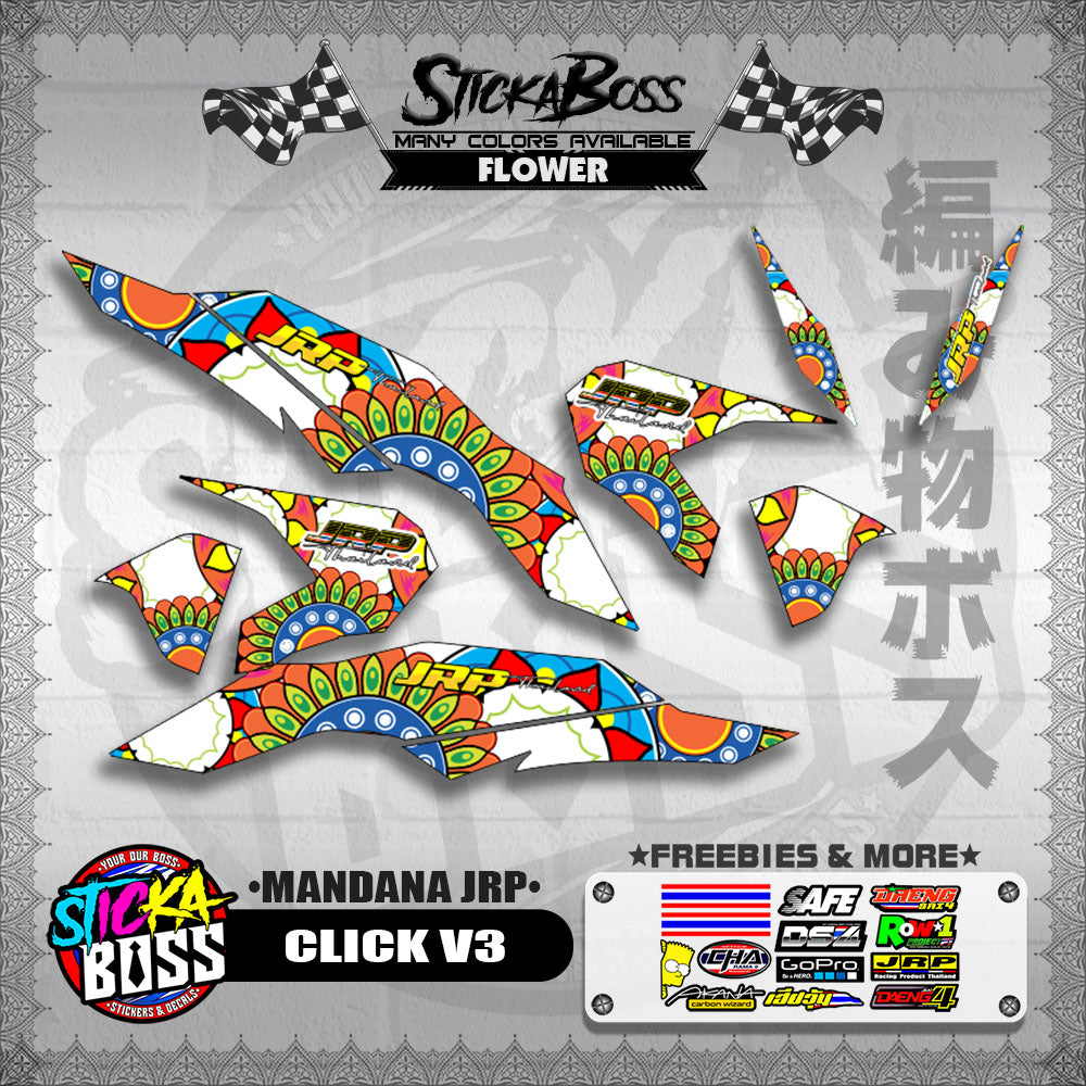 CLICK V3 DECALS ( MANDANA JRP )【WITH FREEBIES】