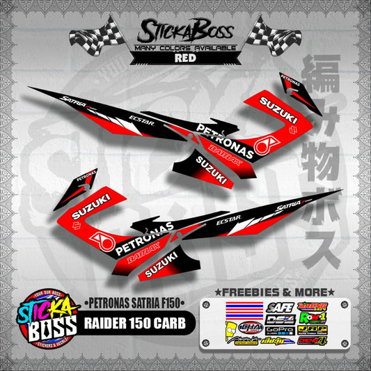 RAIDER 150 CARB DECALS ( PETRONAS SATRIA F150 )【WITH FREEBIES】