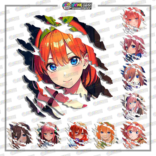 THE QUINTESSENTIAL QUINTUPLETS| ANIME SCRATCH STICKER【VINYL PRINTED】( LAMINATED / WATERPROOF )【Stick